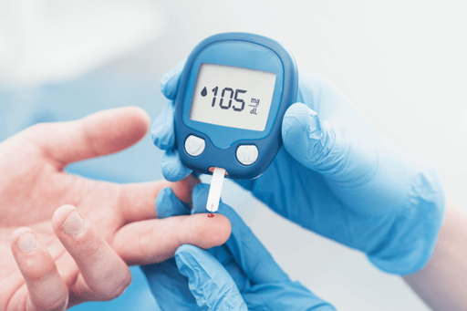 Increase in glucose levels of blood plasma in diabetes